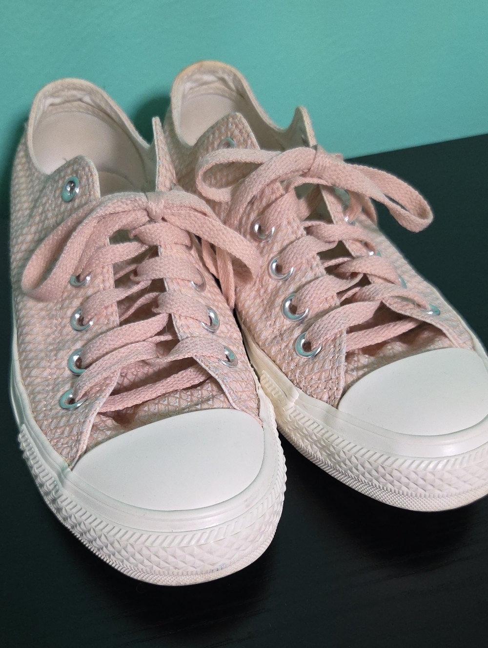 Pink Texture Converse Sneakers